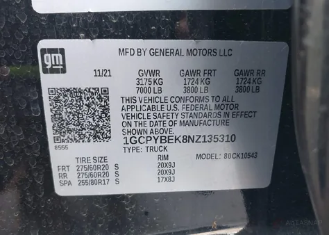 1GCPYBEK8NZ135310